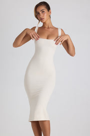 Oh Polly Navi robe midaxi ivoire dentelle modal