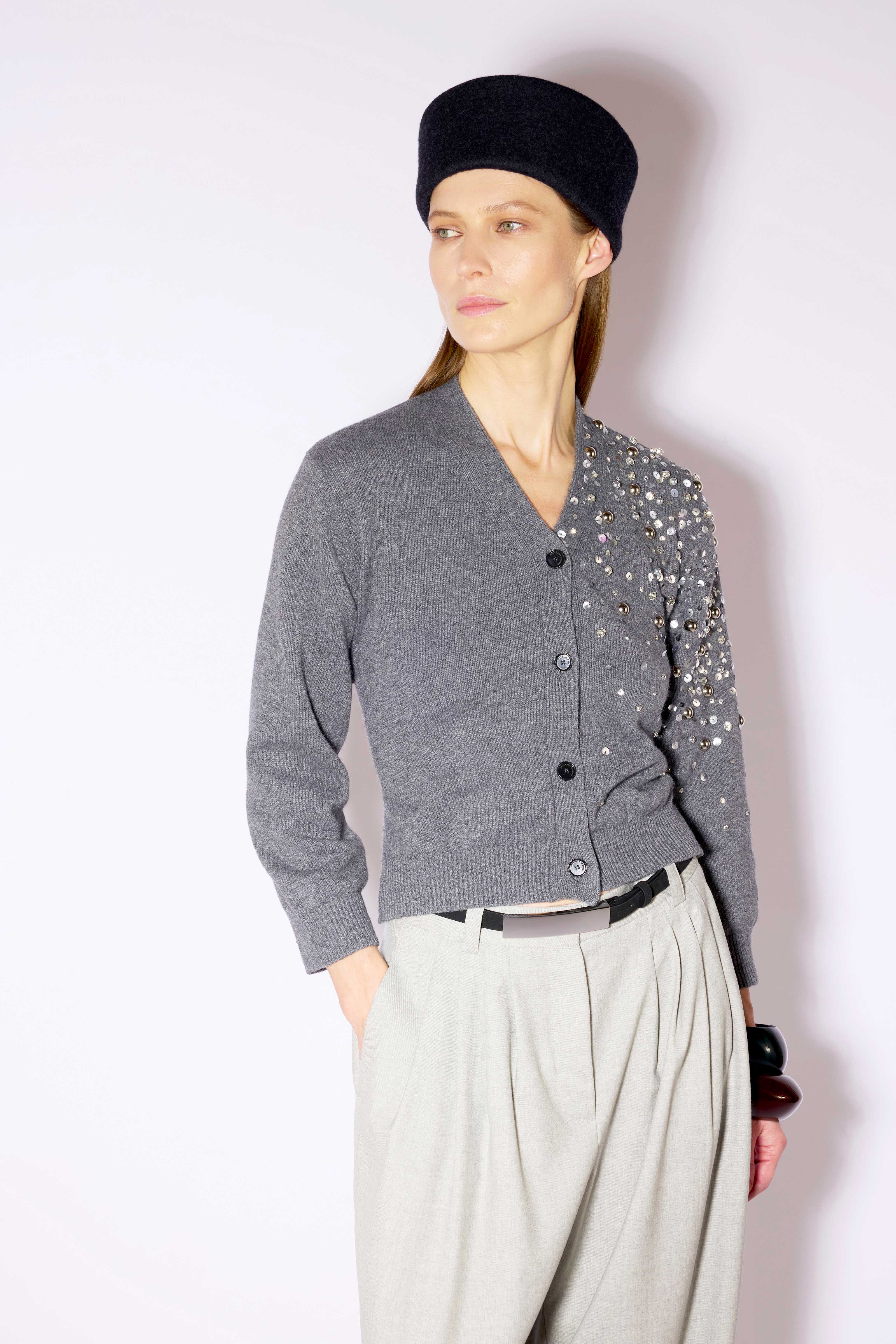 Liviana Conti Rhea cardigan gris manches longues XS