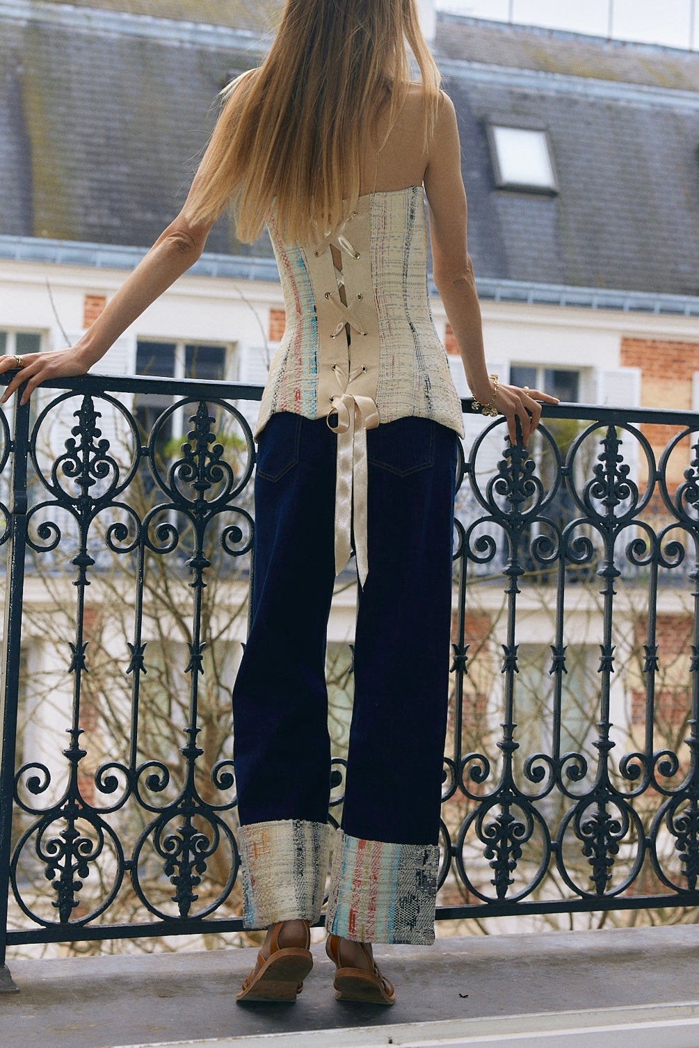 The Ethiquette Narcisse Jeans Hestia denim tweed taille S