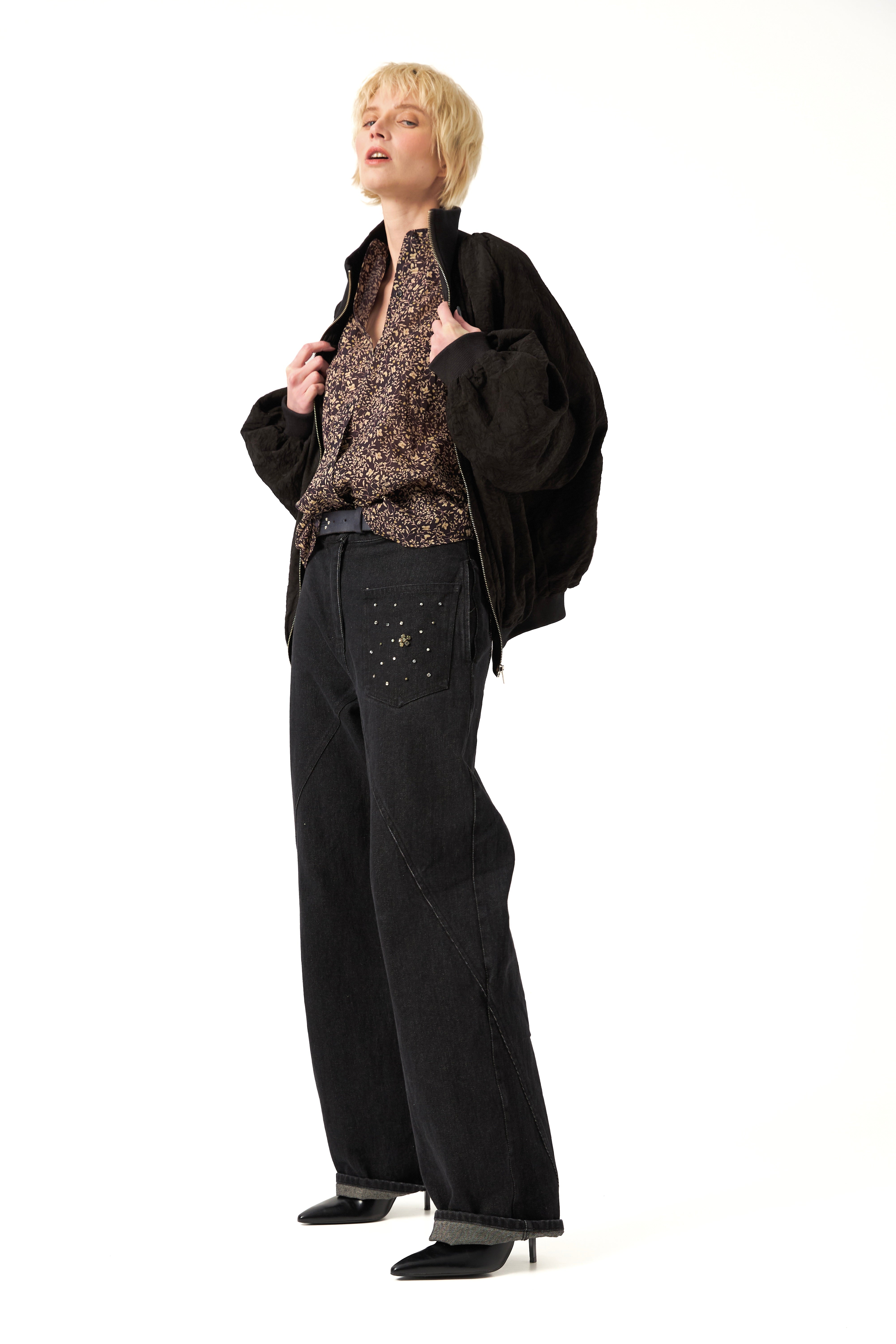 Chicosoleil Mako bomber noir viscose S
