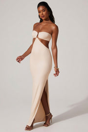 Oh Polly Juniper 7274 robe longue ivoire bandeau