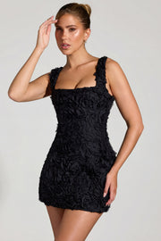 Oh Polly Posy 8329 robe corset noire fleurs