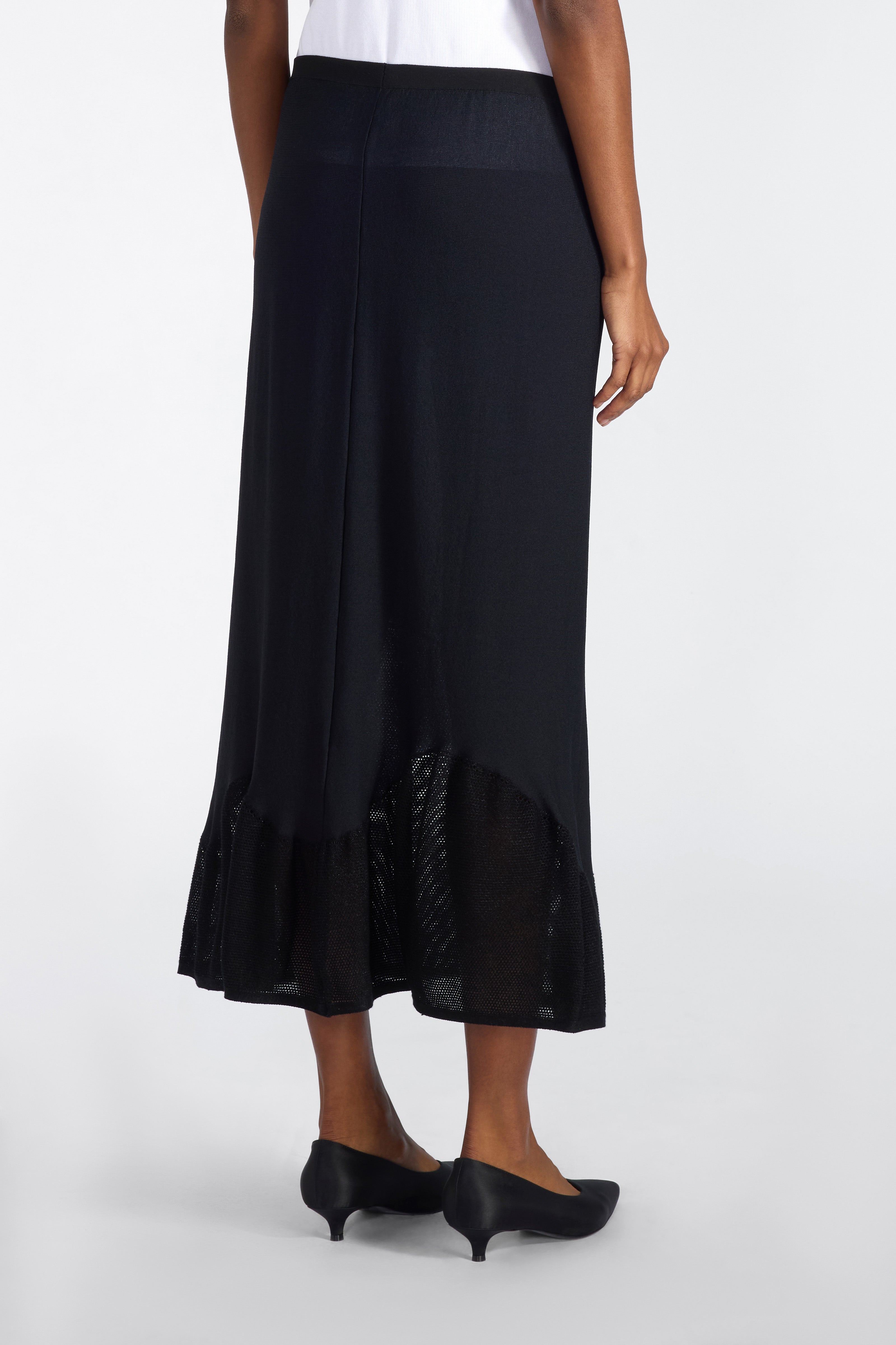 Liviana Conti Farissa jupe noire stretch effet dentelle XS-XL