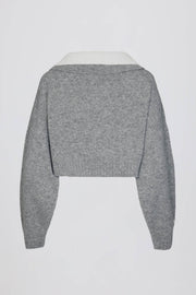 Oh Polly Knitwear Jumper BT02525 Pull Gris Laine
