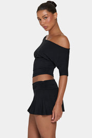 Oh Polly ButterCloud Mini Jupe-Short Black jupe