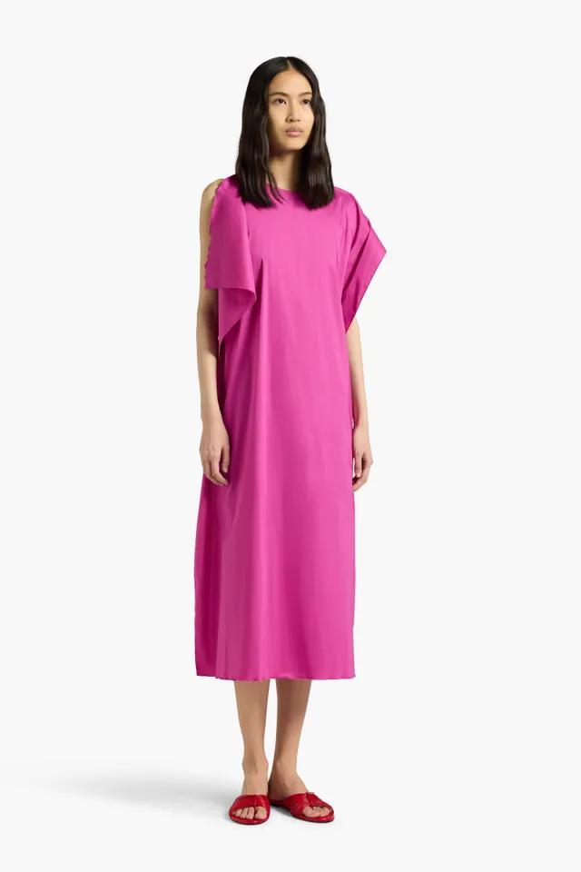 Liviana Conti Roseline robe midi bougainvillée popeline