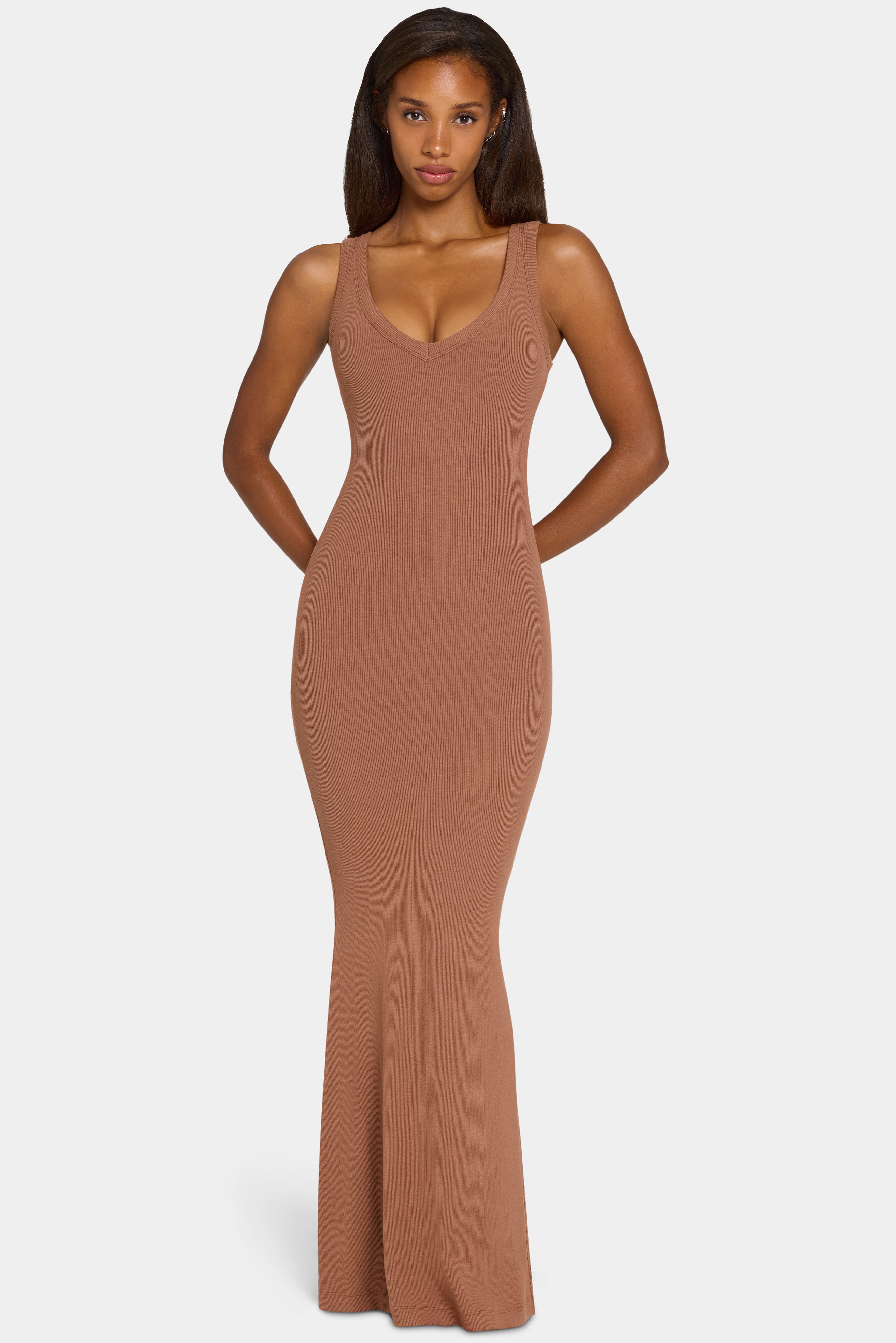 Bo+Tee ButterCloud Robe Maxi Moulante Cocoa Modal