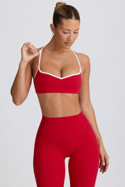 Oh Polly Bo+Tee BT2097 brassière sport rouge vif col coeur