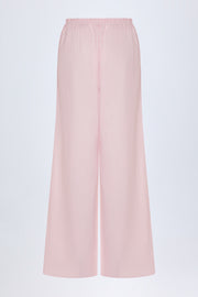 Oh Polly Trousers Dalila Pantalon Large Rose Rayé Coton