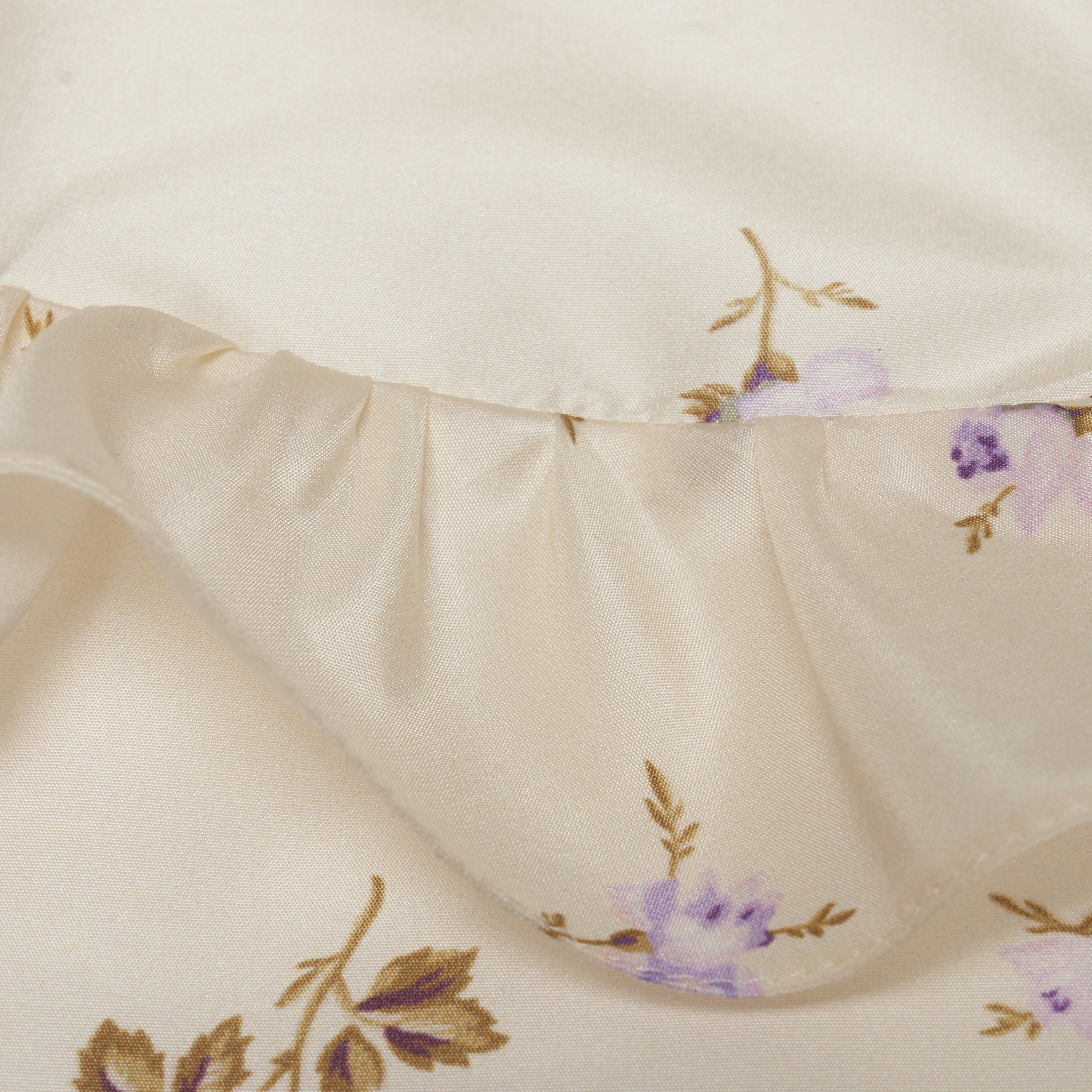 Alessandra Rich Blouse soie taffetas fleurie blanc multi