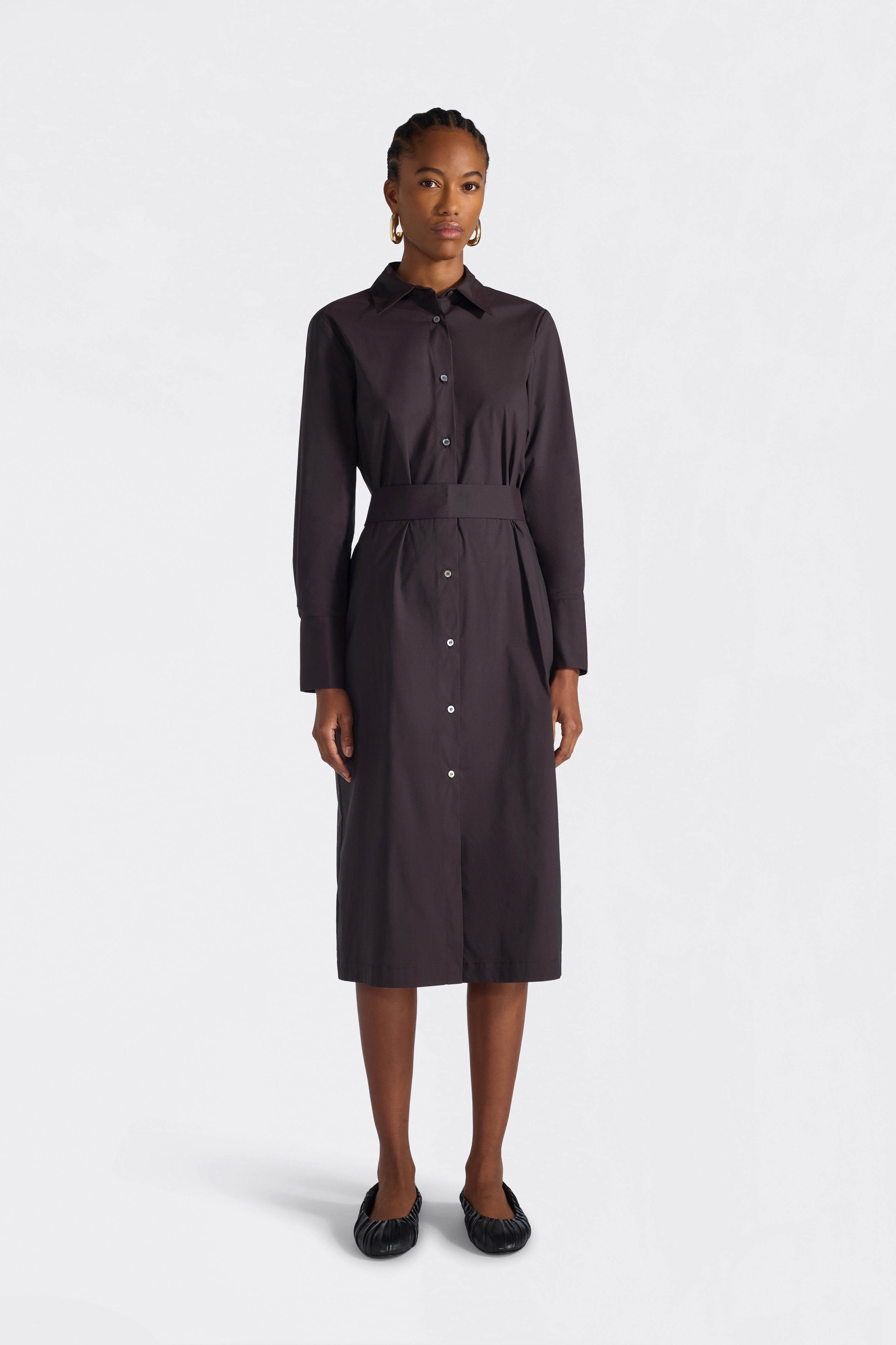 Liviana Conti Taylor robe chemisier midi blanche 38