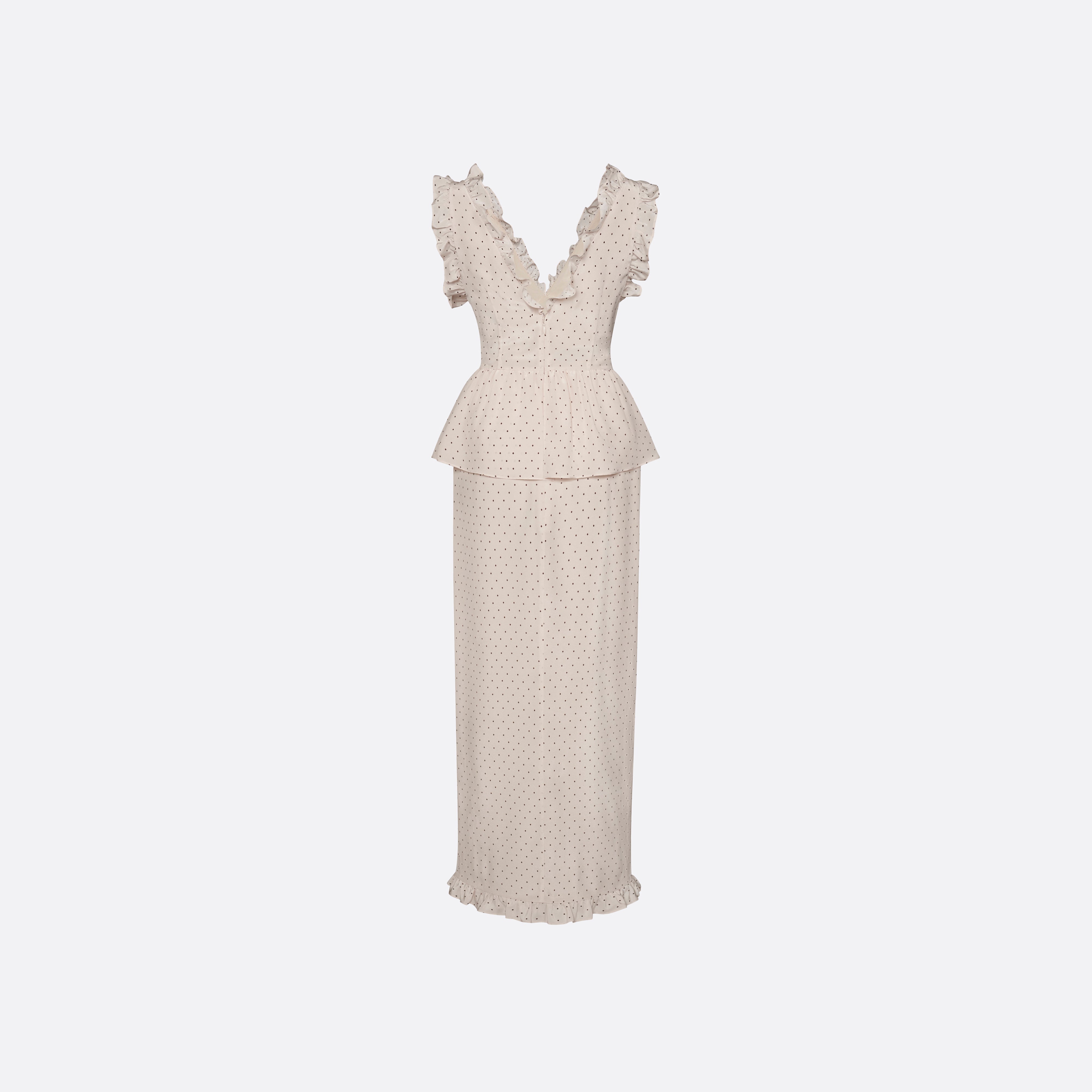Alessandra Rich Dresses robe midi soie nœud marron amande 36-46