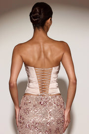 Oh Polly Yulea Top corset 15017 gold satin doré