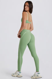 Oh Polly Bo+Tee Legging Soft Active Twist Jade taille haute