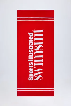 Oh Polly Toalla Serviette Plage Rouge Feu Coton 175x70