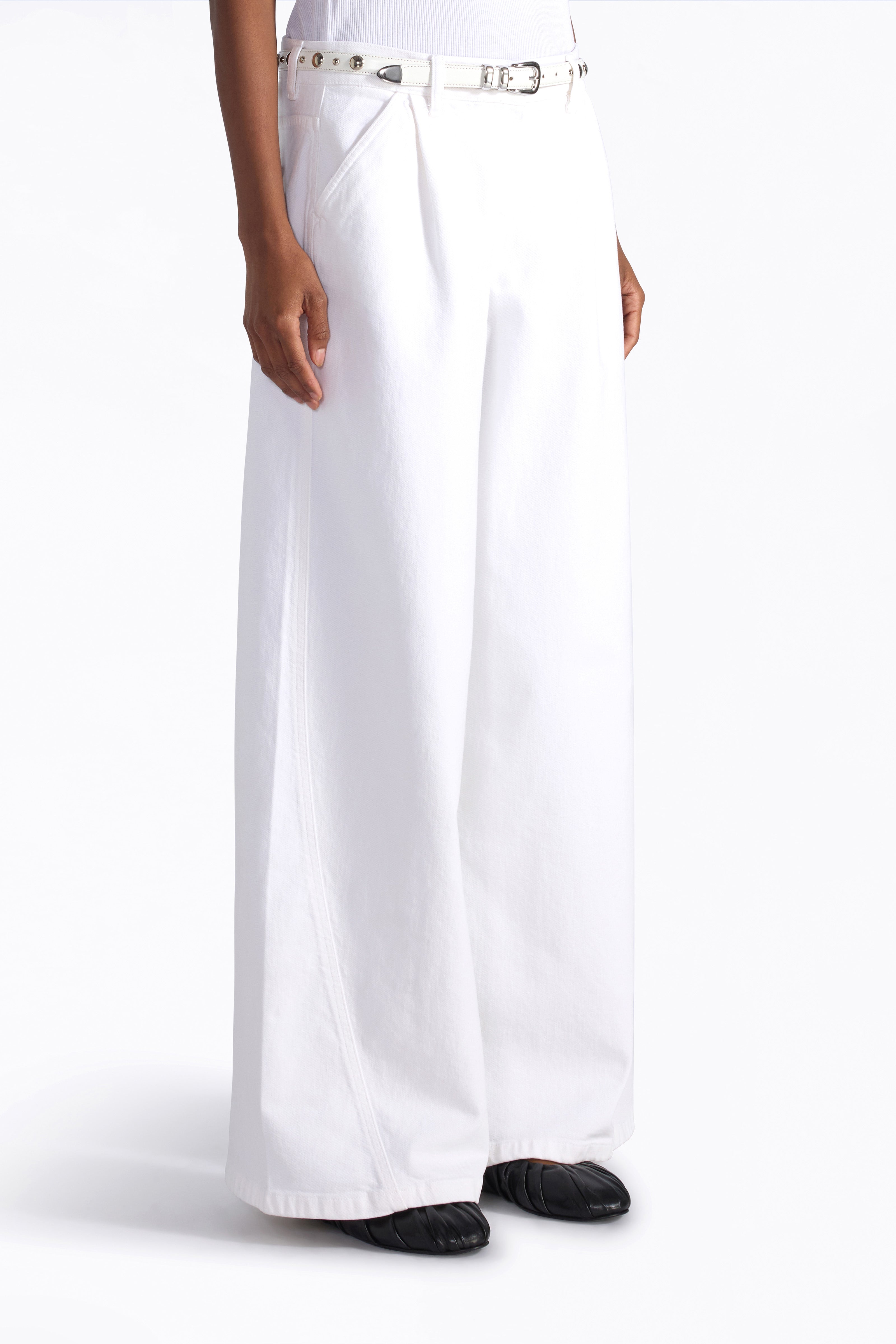 Liviana Conti Albert pantalon large écru stretch