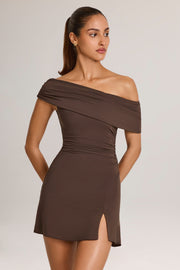 Oh Polly Suhana mini robe marron chocolat modal
