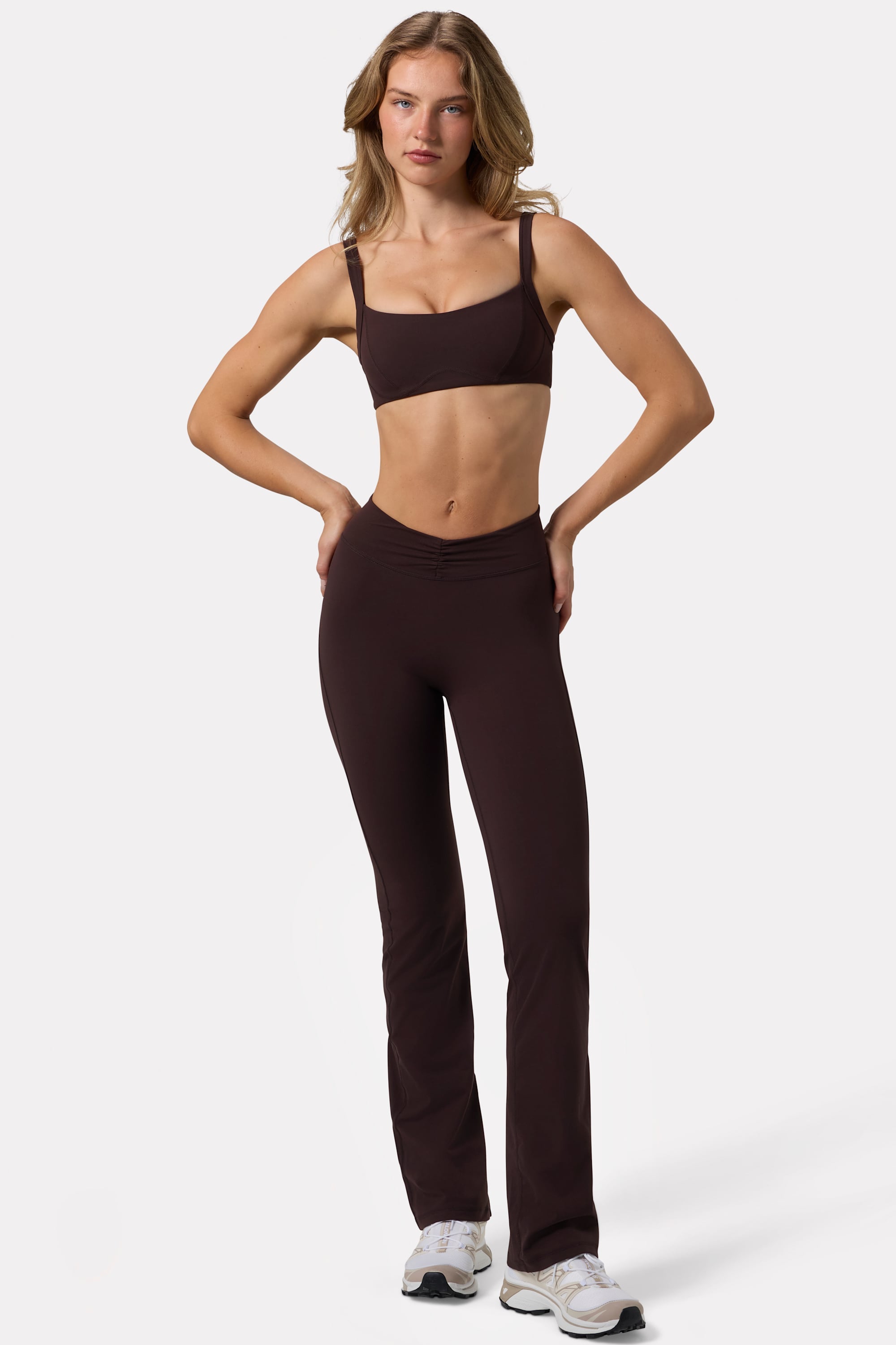 Oh Polly Bo+Tee BT11144 pantalon flare espresso stretch