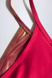 Oh Polly Amanyara maillot 1 pièce fuchsia métallisé