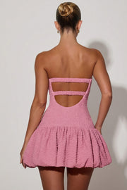 Oh Polly Dresses Lavinia robe corset Dusty Pink bubble