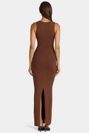 Oh Polly Elenna 16149 robe maxi cocoa modal