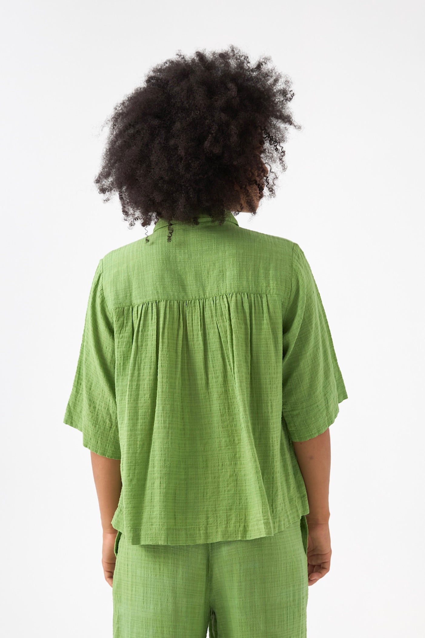 Chicosoleil Rusty blouse femme vert péridot coton viscose