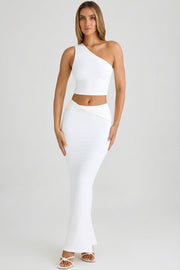 Oh Polly Lena jupe maxi blanche modal fendue