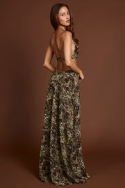Oh Polly Tarisa Robe Maxi Léopard Plongeante