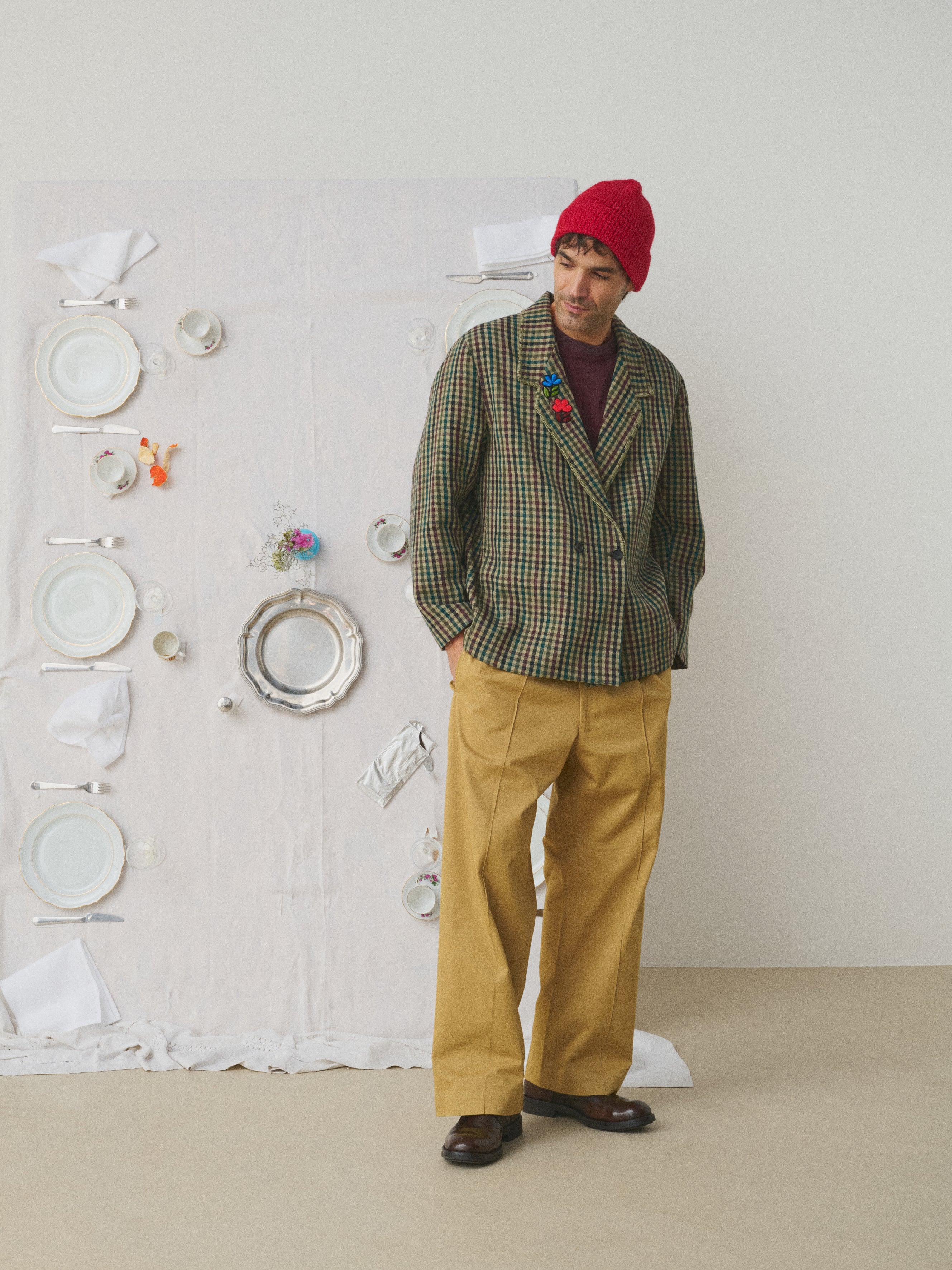 Mii à table Veste Anu veste homme La Vaisselle à carreaux