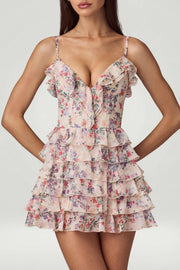 Oh Polly Lolina 13745A robe mini imprimé floral évasée