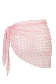 Oh Polly Swim Aina paréo rose vichy mesh mini 51 cm