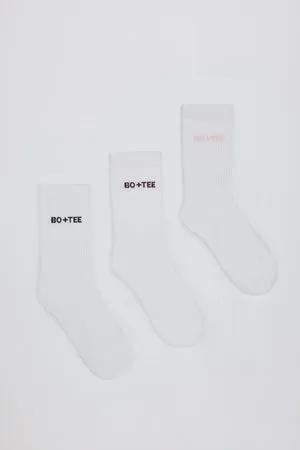 Oh Polly Bo+Tee BT1585B chaussettes lot 3 rose coton