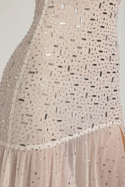 Oh Polly Embellished Kerra robe maxi blanche strass