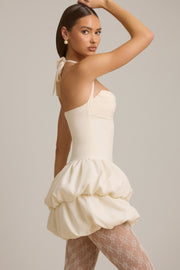 Oh Polly Andri Mini Robe Corset Ivoire Jupe Boule