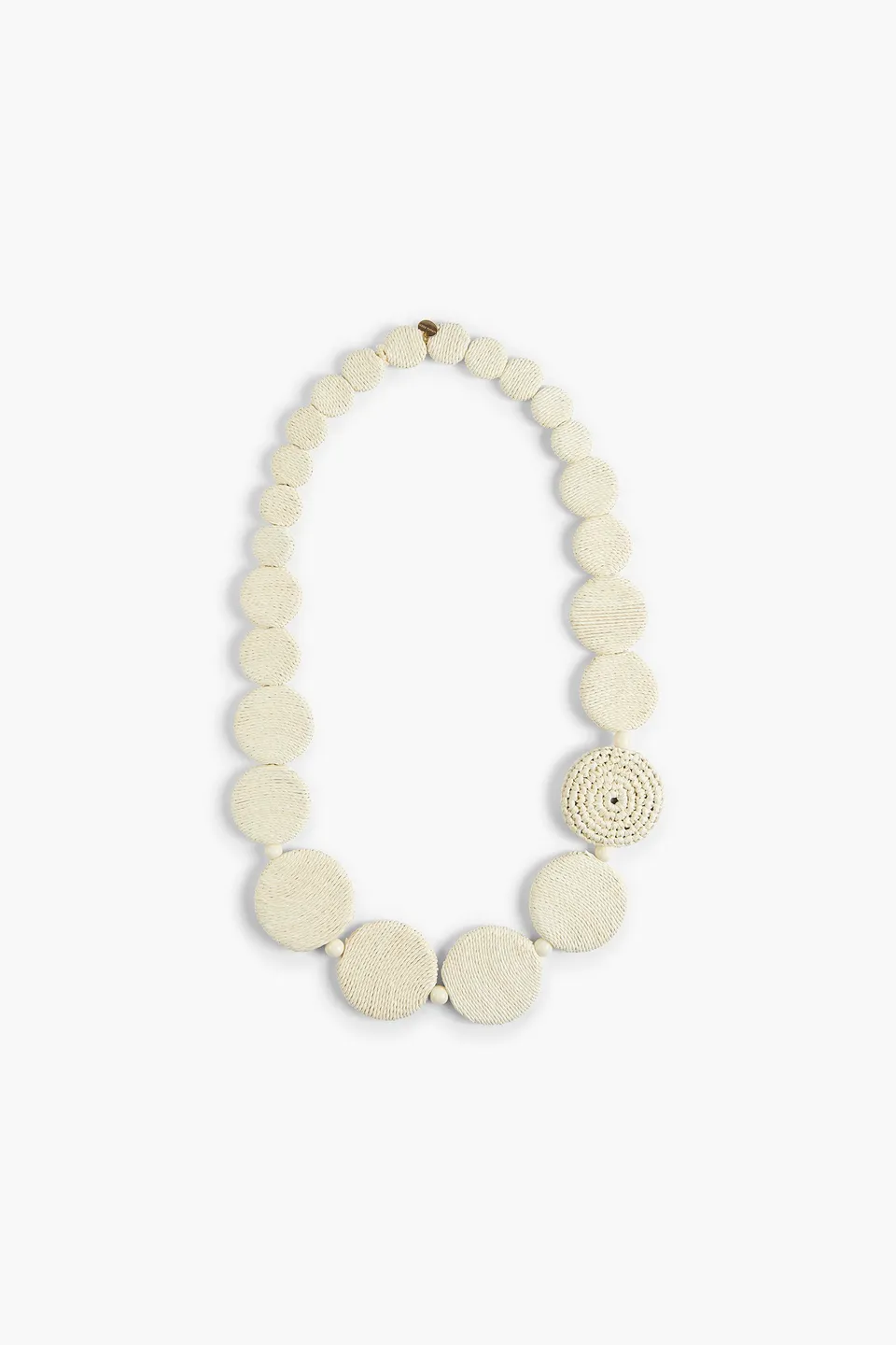 Liviana Conti Cindy collier raphia beige fait main