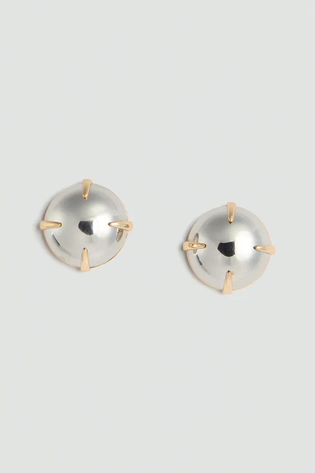 Liviana Conti Netia boucles boules bicolore argent-or