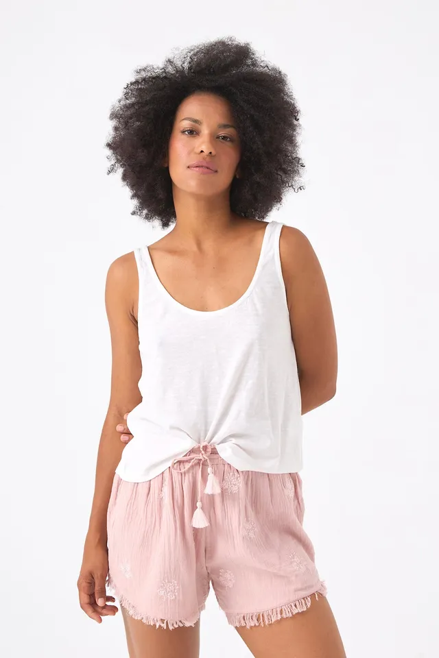 CHICOSOLEIL DAREN tee-shirt blanc coton sans manches