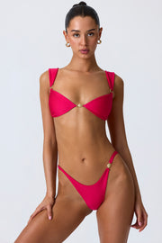 Oh Polly Swim haut de bikini NS0678 rose framboise coquillage
