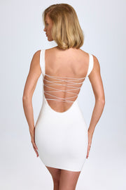 Oh Polly Aoife robe mini bodycon blanche dentelle