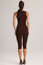 Oh Polly Luma combi capri modal marron chocolat