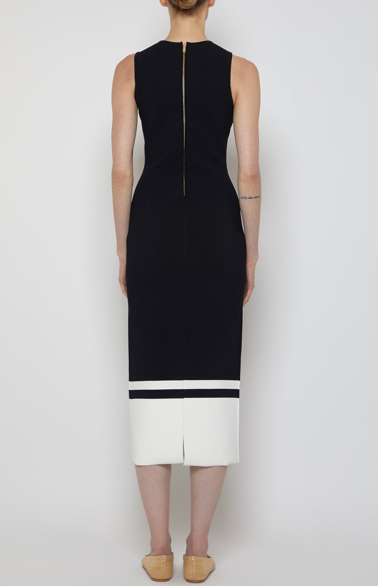 Prabal Gurung Compact Knit Tubino Dress robe noir/blanc