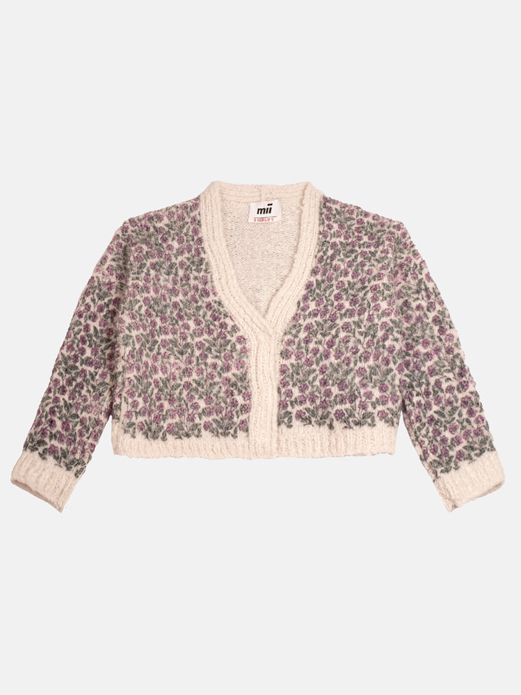 MII Mii à table Cardigan Ernst gilet femme S/M fleurs laine