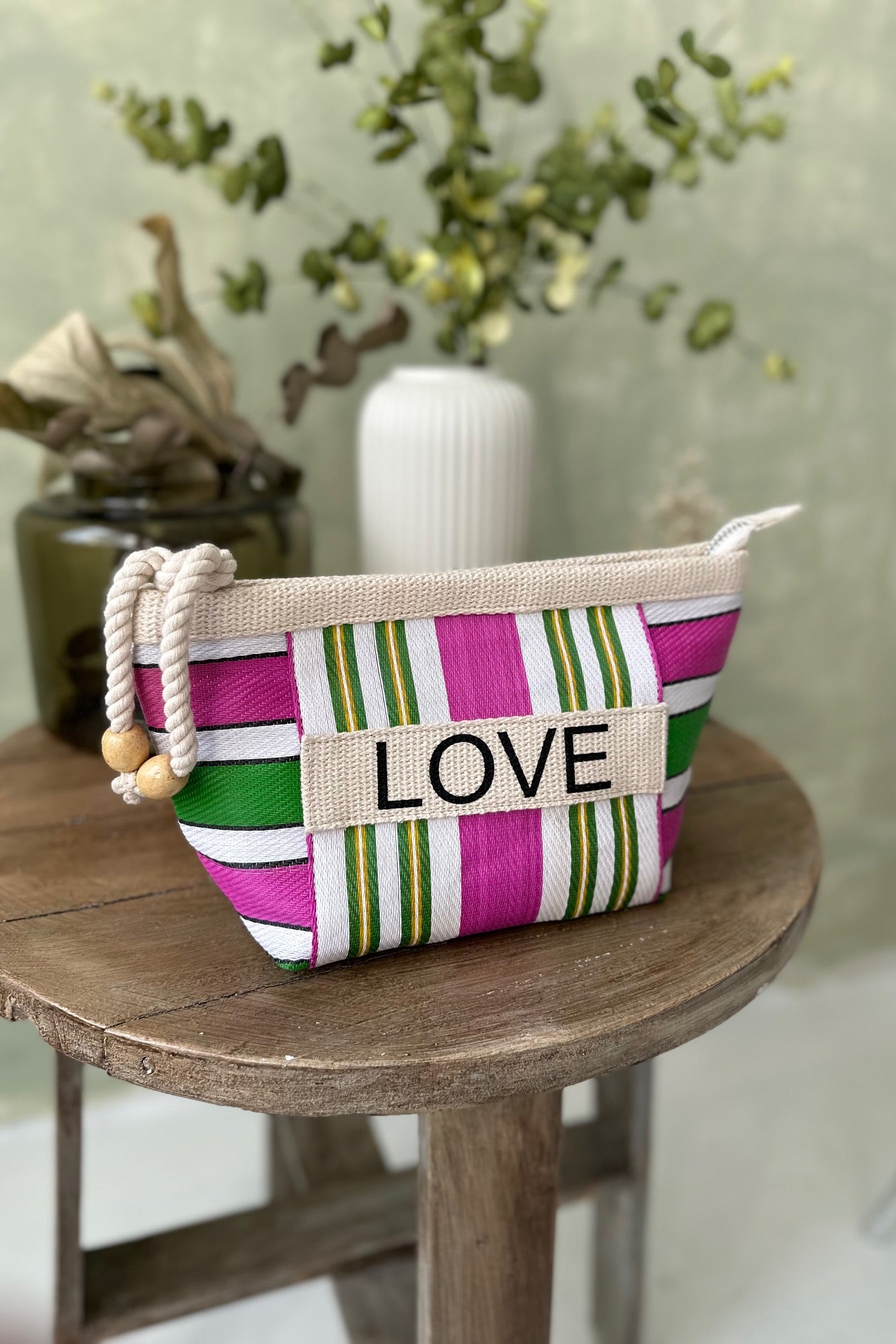 Chicosoleil Playa Love pochette rose nylon recyclé