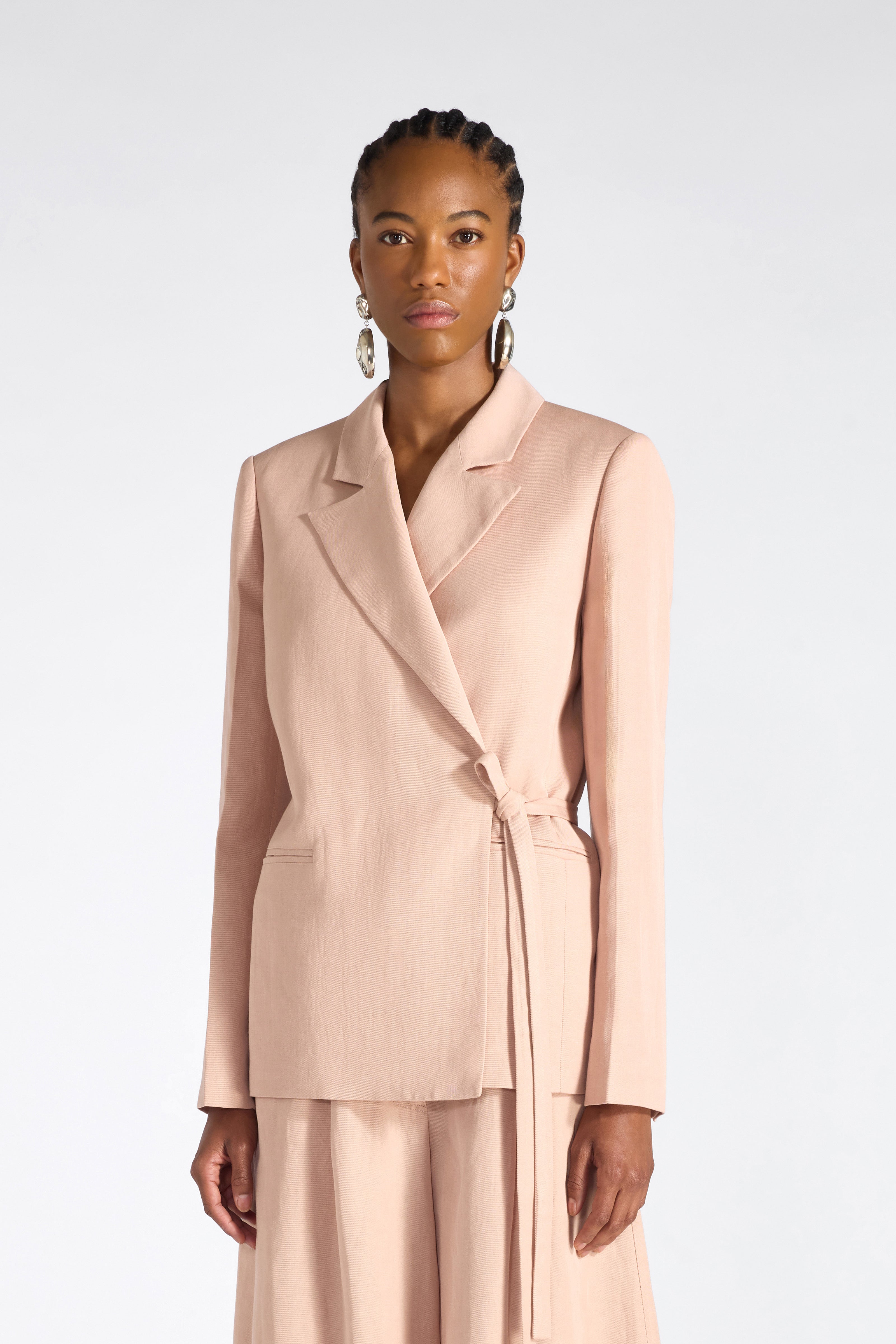 Liviana Conti Brain blazer rose dust viscose lin