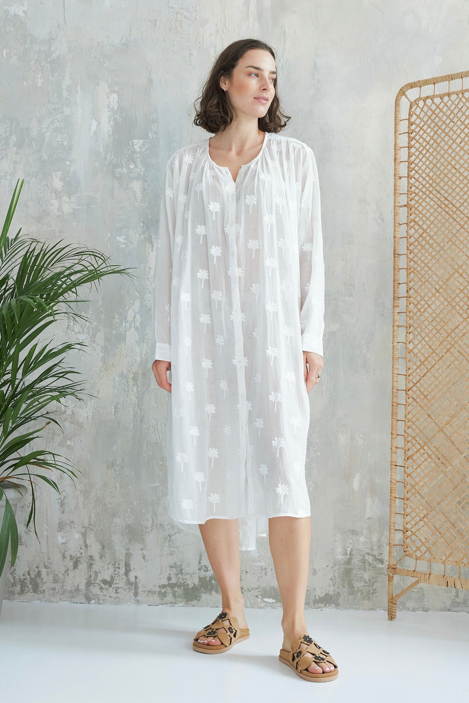 Chicosoleil Lolla robe blanche coton off white