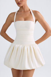 Oh Polly Ludmila robe mini corset ivoire dos lacé