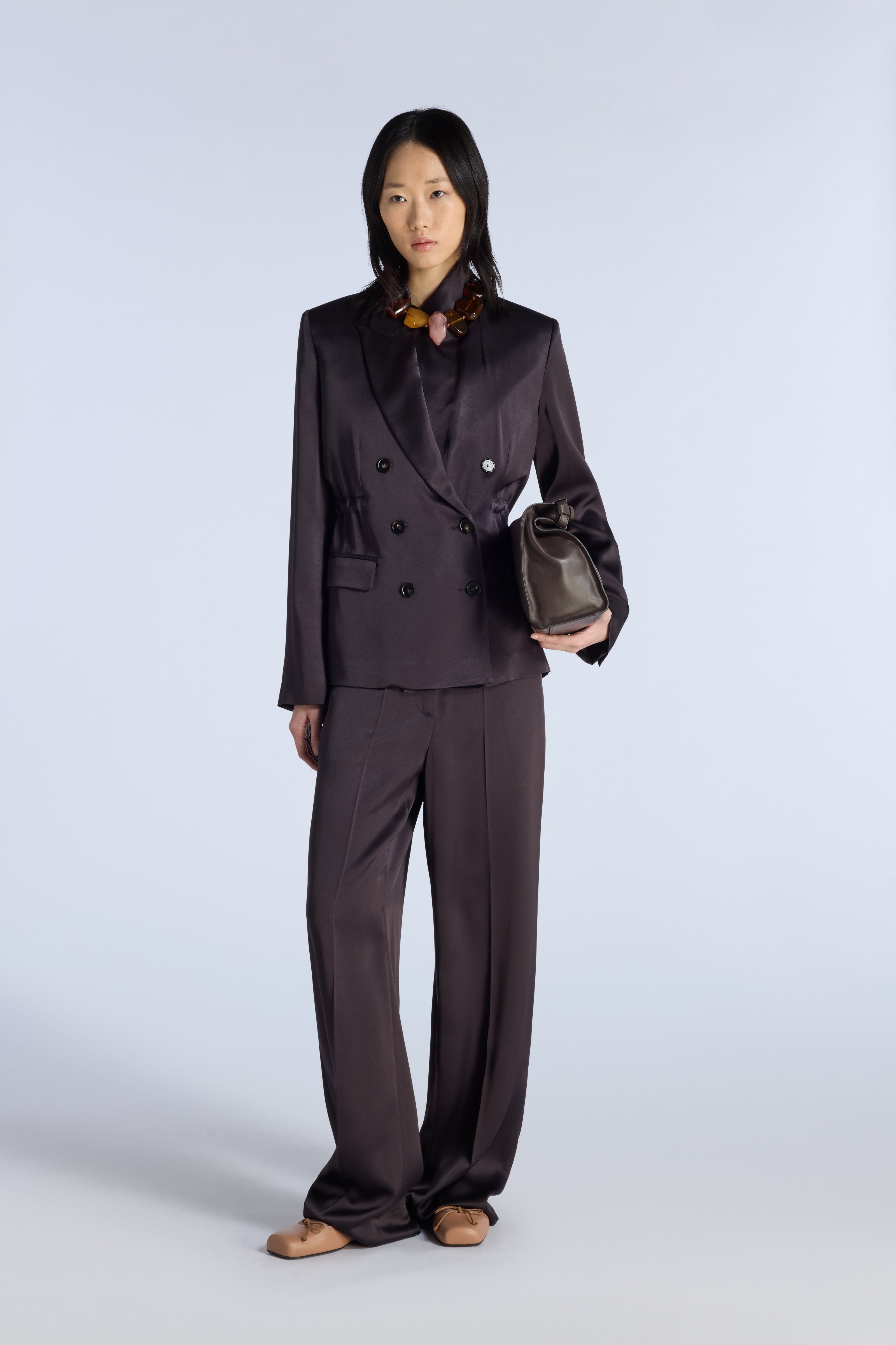 Liviana Conti Jared pantalon palazzo satin notte 38-48