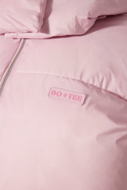 Oh Polly Veste Ski Cropped Rose Imperméable 18k Oversize