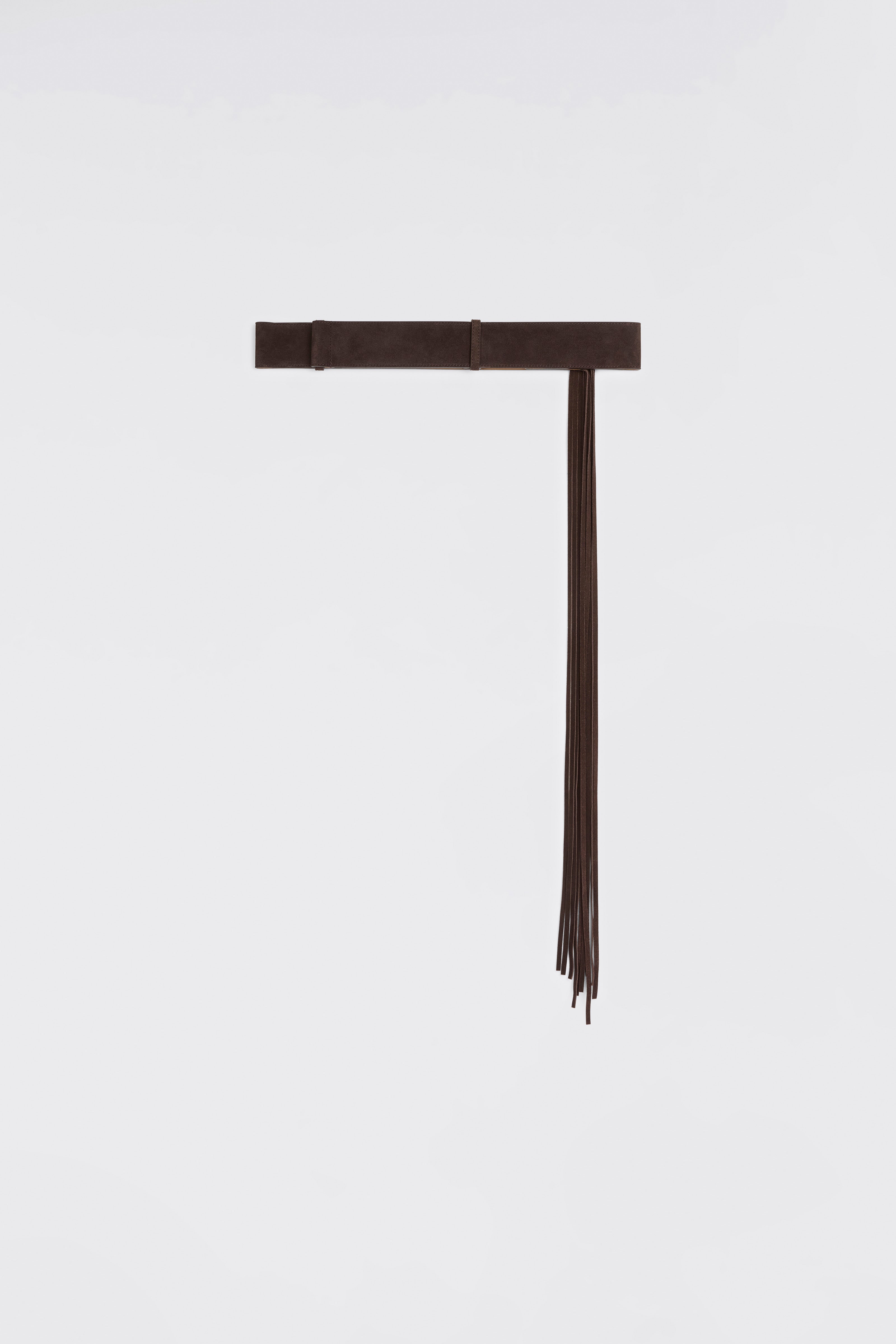 Liviana Conti Maissa ceinture cuir fondente 85 franges