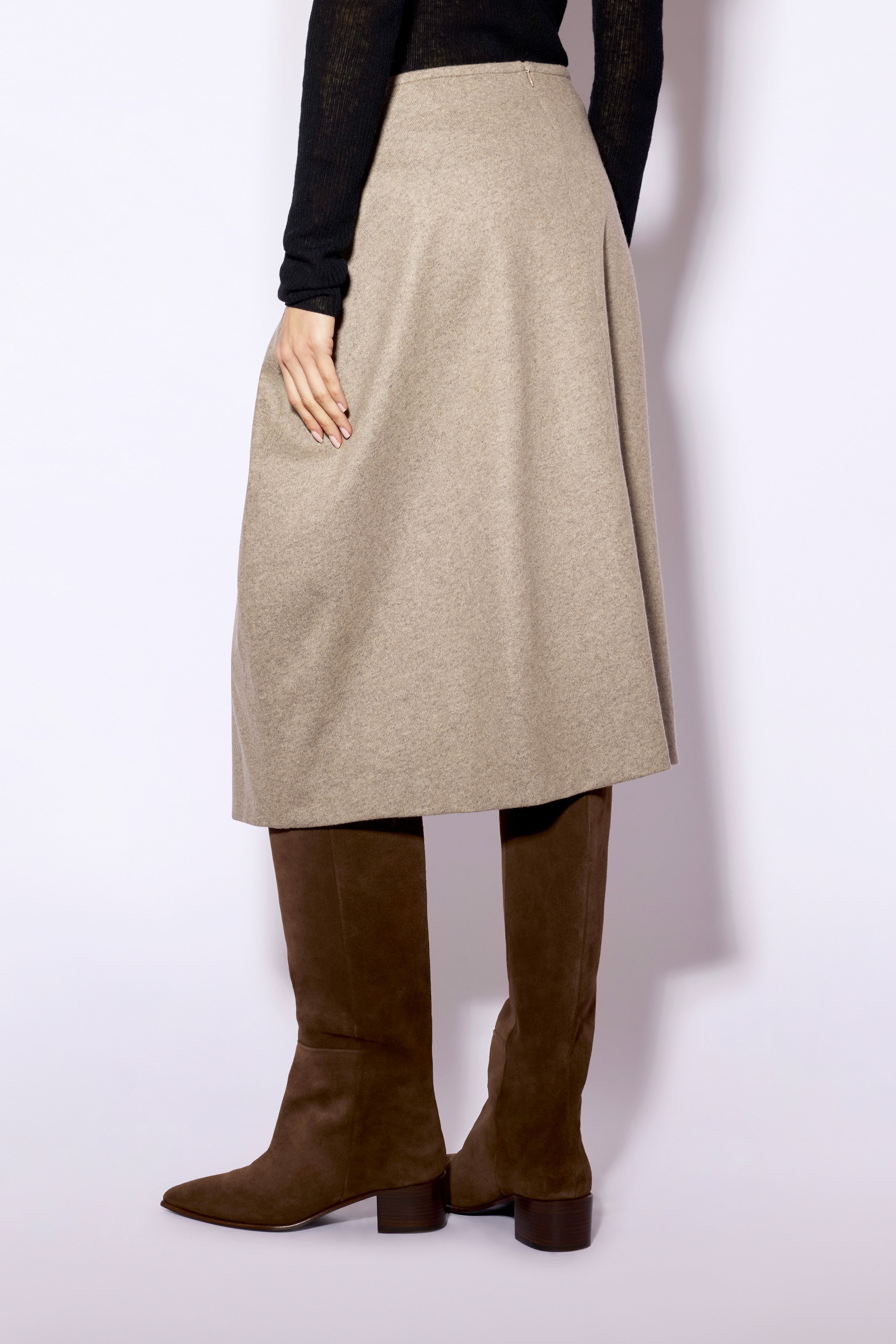 Liviana Conti Becca jupe marron cachemire 38-48